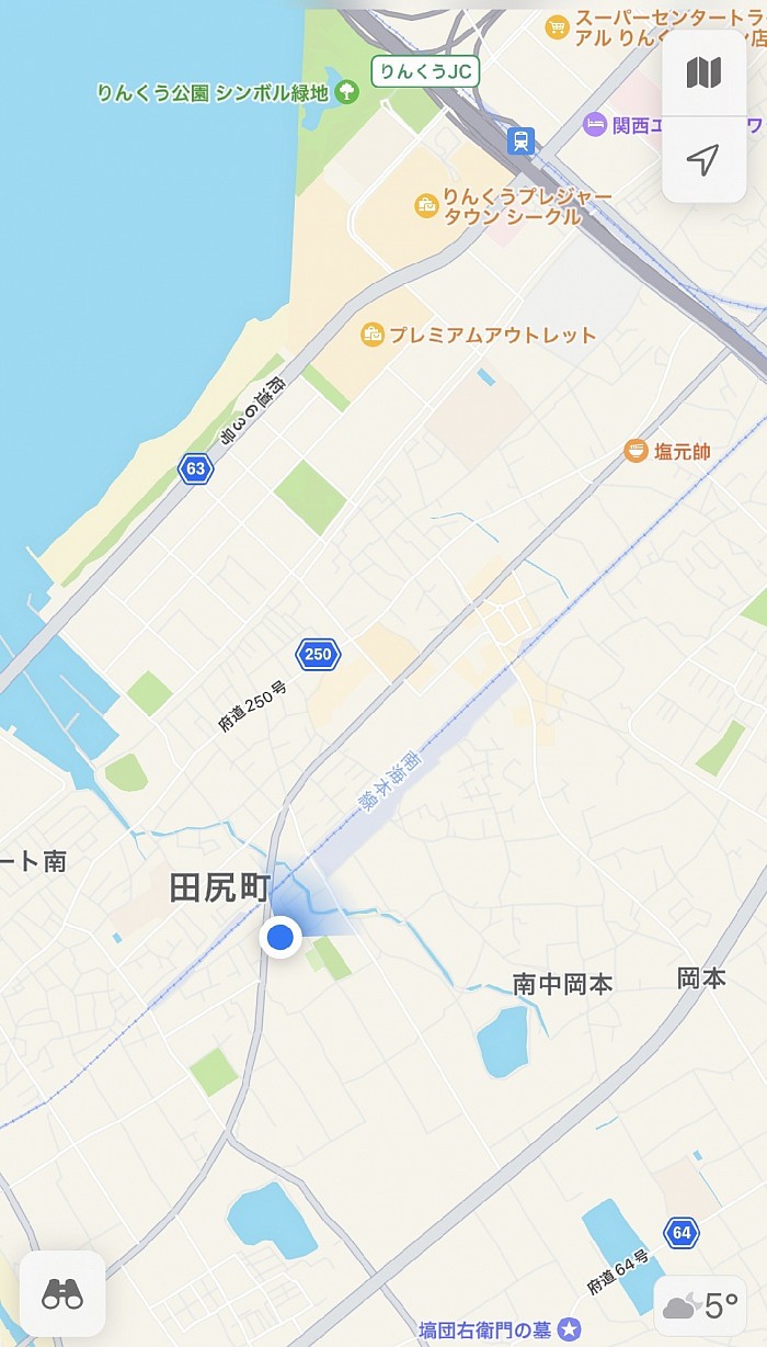 シェアハウスりんくうの地図