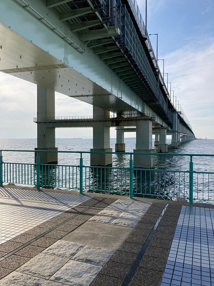 関空行きの橋の下